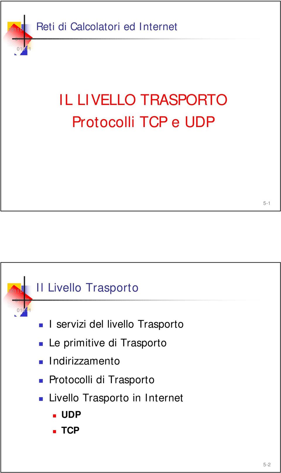 livello Trasporto Le primitive di Trasporto Indirizzamento