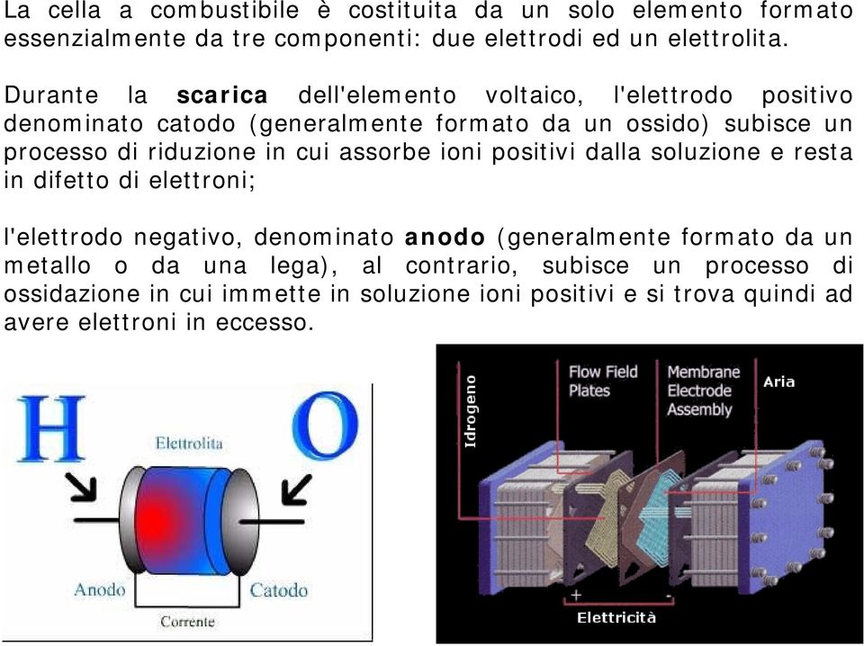 riduzione in cui assorbe ioni positivi dalla soluzione e resta in difetto di elettroni; l'elettrodo negativo, denominato anodo (generalmente