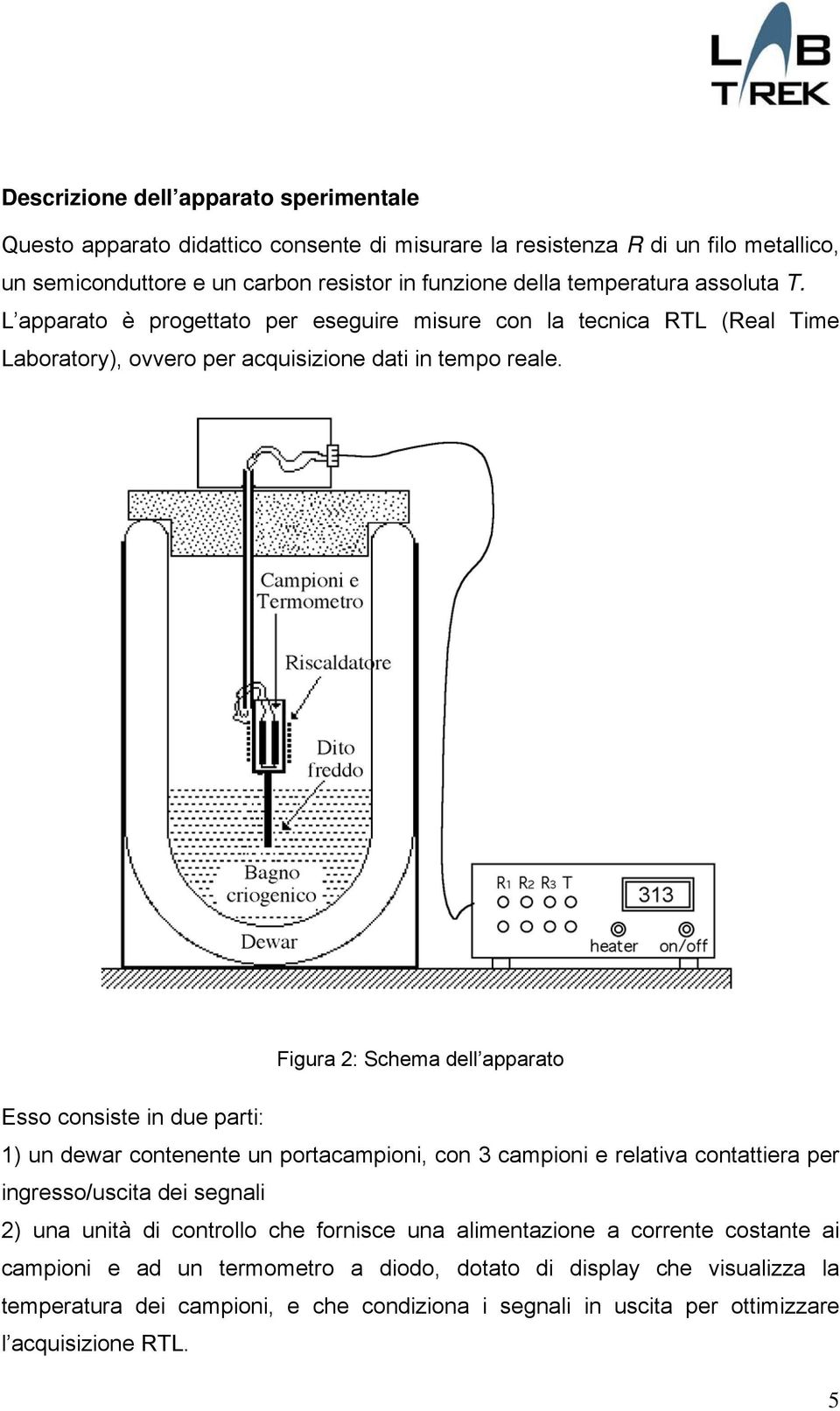 Figura 2: Schema dell apparato Esso consiste in due parti: 1) un dewar contenente un portacampioni, con 3 campioni e relativa contattiera per ingresso/uscita dei segnali 2) una unità di