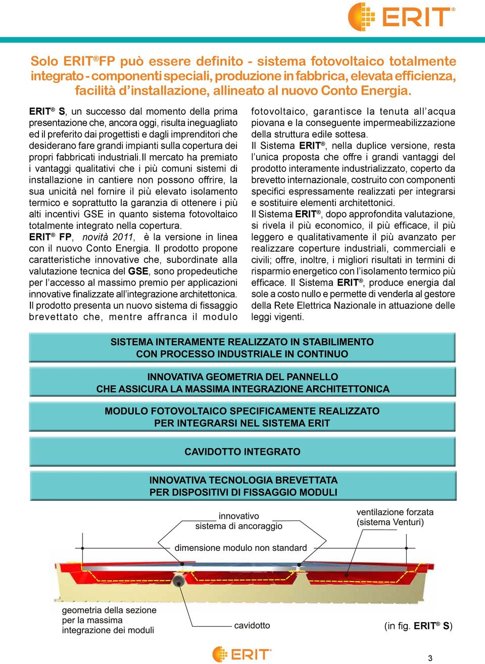 ERIT S, un successo dal momento della prima presentazione che, ancora oggi, risulta ineguagliato ed il preferito dai progettisti e dagli imprenditori che desiderano fare grandi impianti sulla