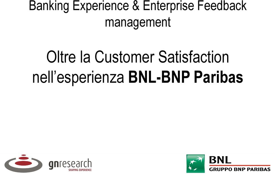 management Oltre la Customer