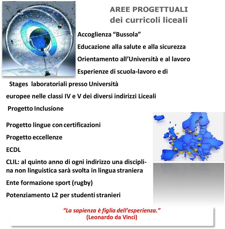 Bussola Stages laboratoriali presso Università Educazione alla salute e alla sicurezza Orientamento all Università e al lavoro Esperienze di