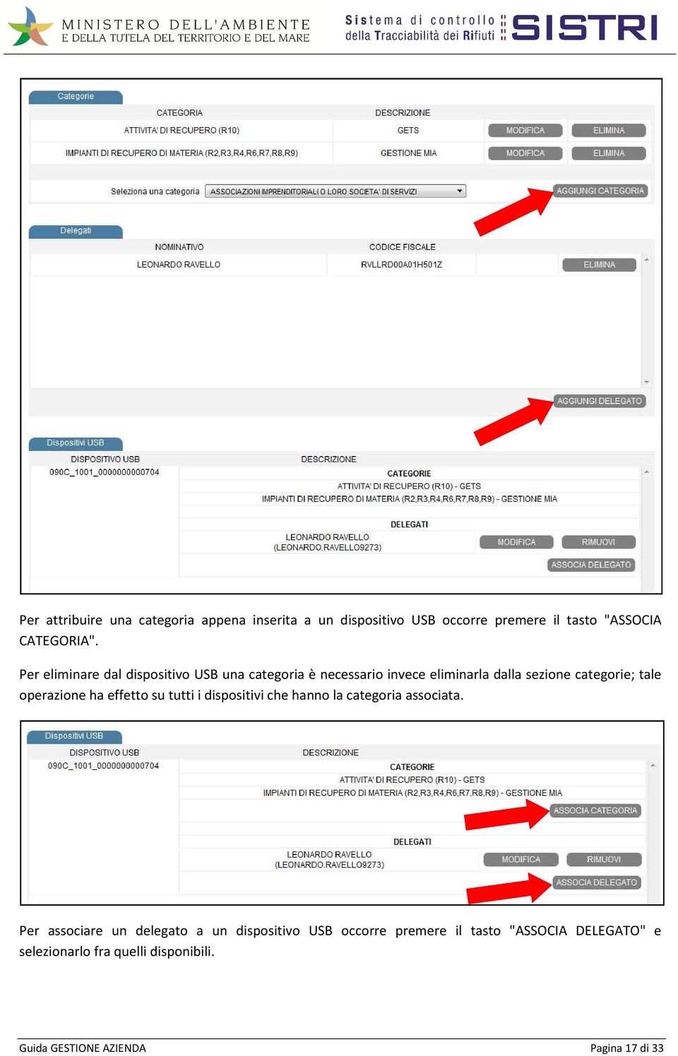 operazione ha effetto su tutti i dispositivi che hanno la categoria associata.