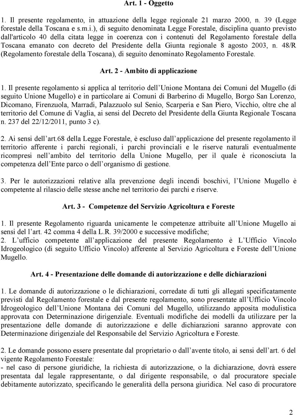 ne della legge regio