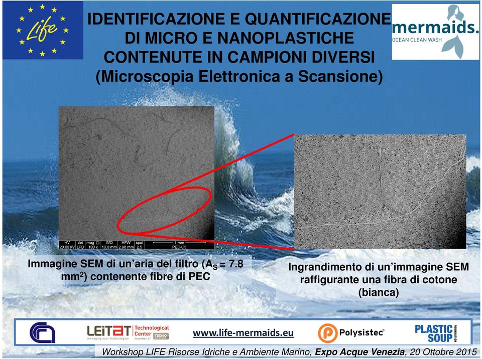 SEM di un aria del filtro (A S = 7.