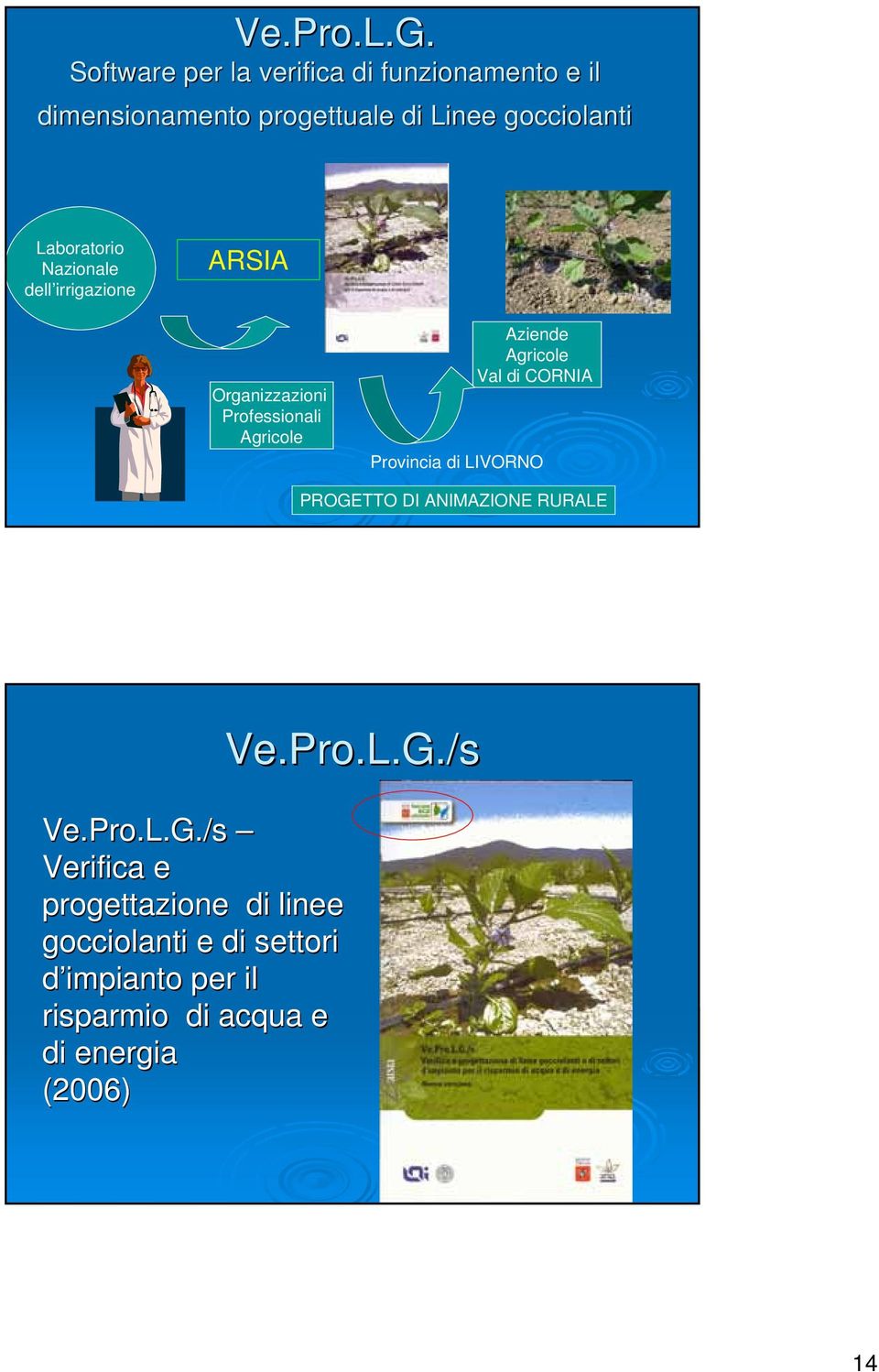 Laboratorio Nazionale dell irrigazione ARSIA Organizzazioni Professionali Agricole Aziende Agricole Val di