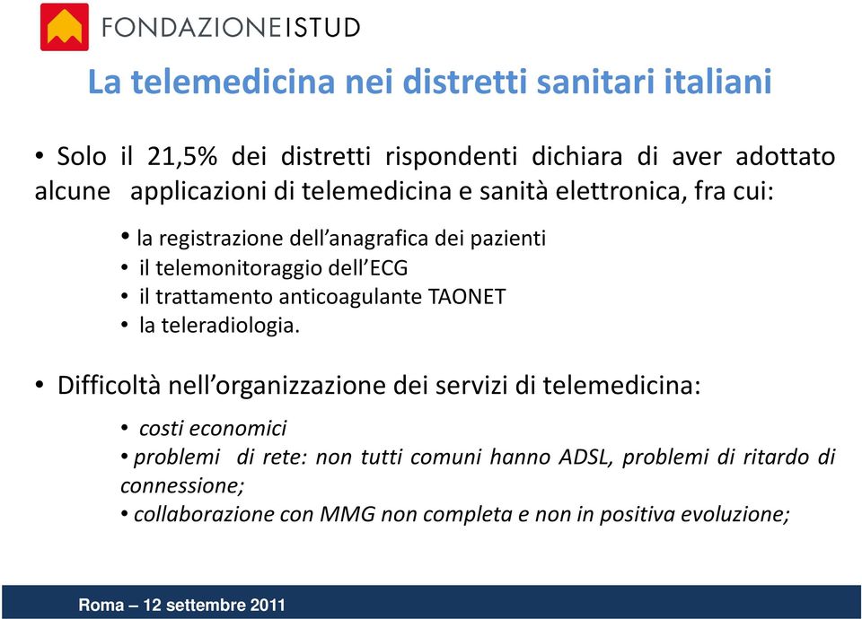 trattamento anticoagulante TAONET la teleradiologia.