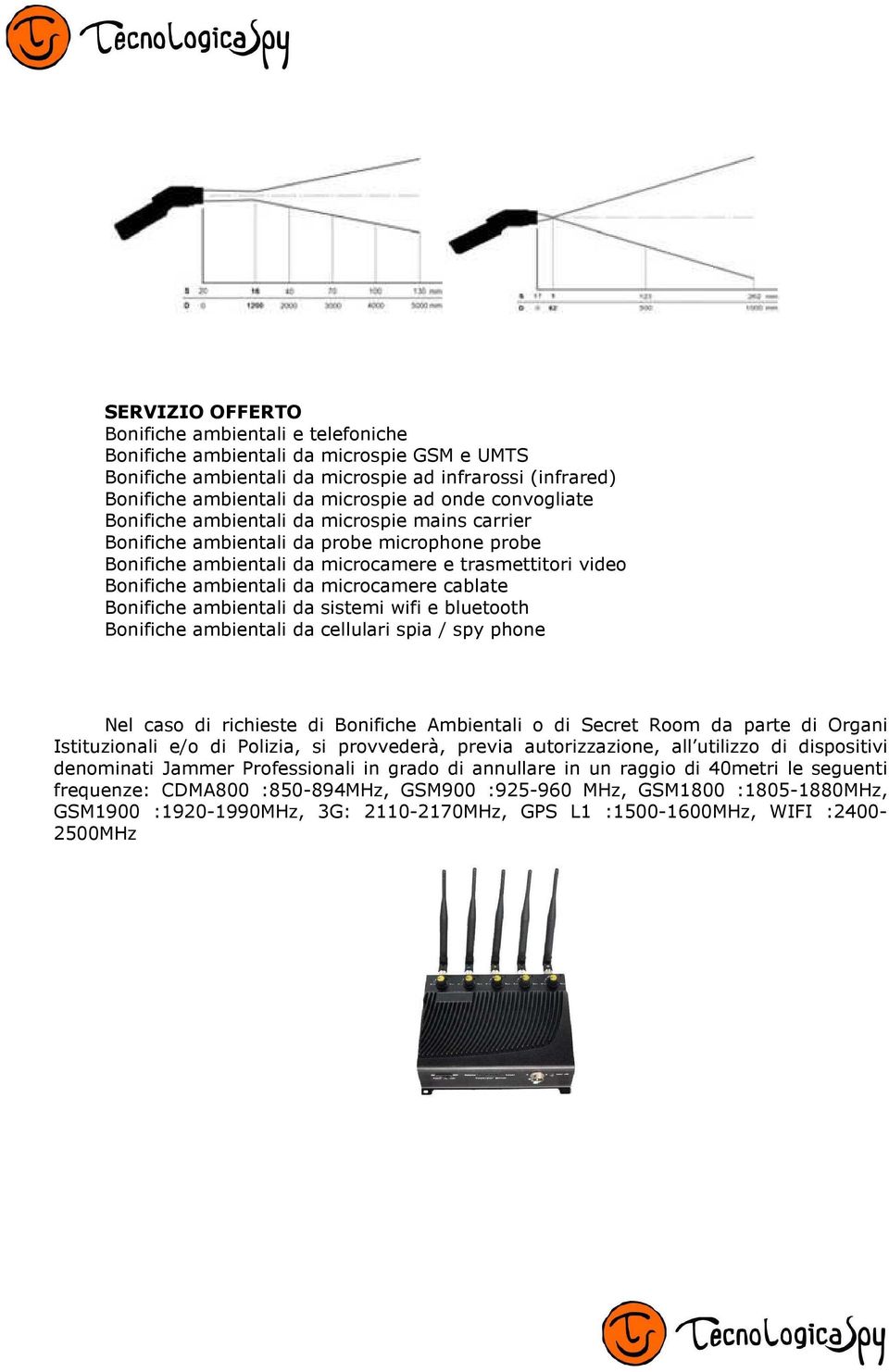 microcamere cablate Bonifiche ambientali da sistemi wifi e bluetooth Bonifiche ambientali da cellulari spia / spy phone Nel caso di richieste di Bonifiche Ambientali o di Secret Room da parte di