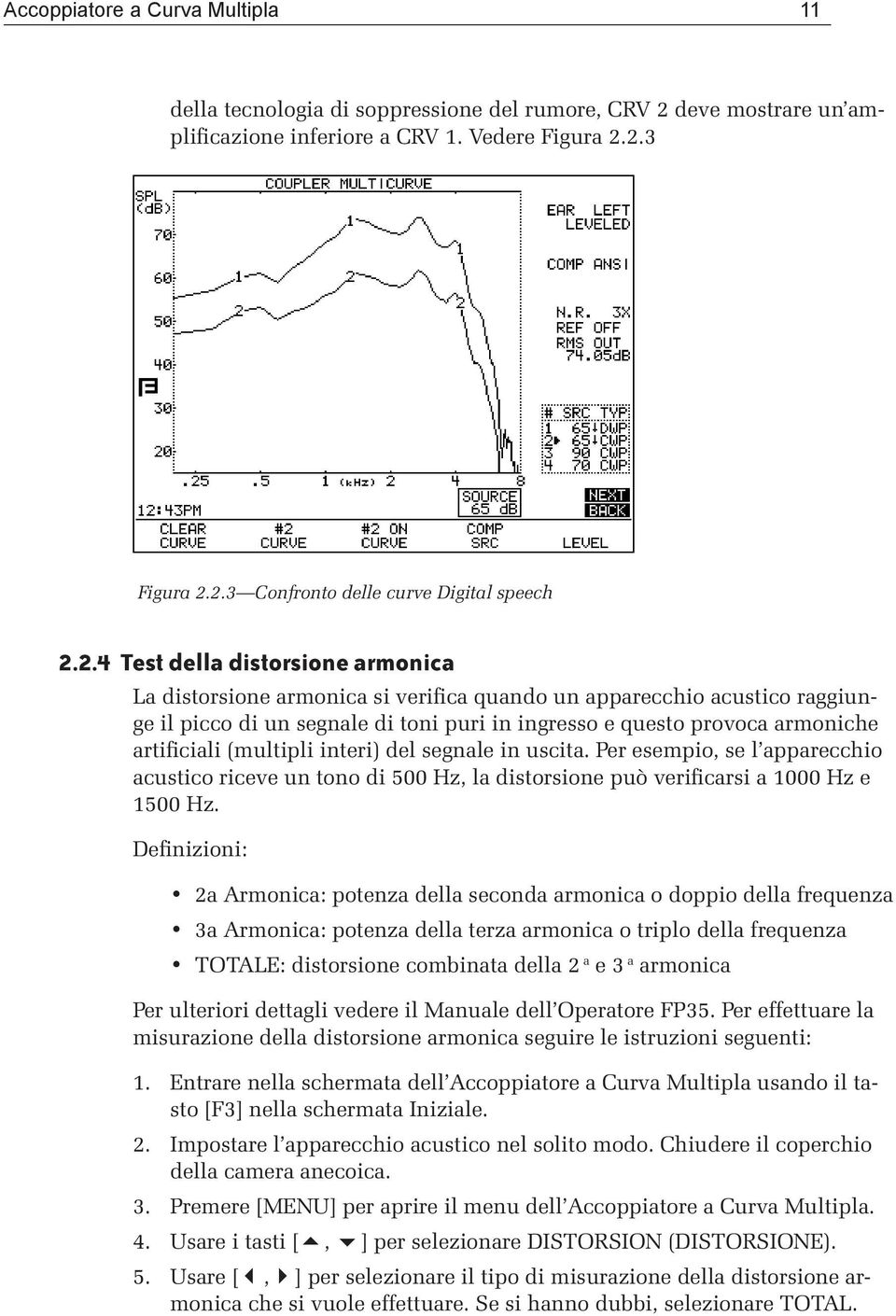 (multipli interi) del segnale in uscita. Per esempio, se l apparecchio acustico riceve un tono di 500 Hz, la distorsione può verificarsi a 1000 Hz e 1500 Hz.