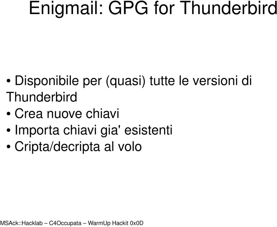 versioni di Thunderbird Crea nuove