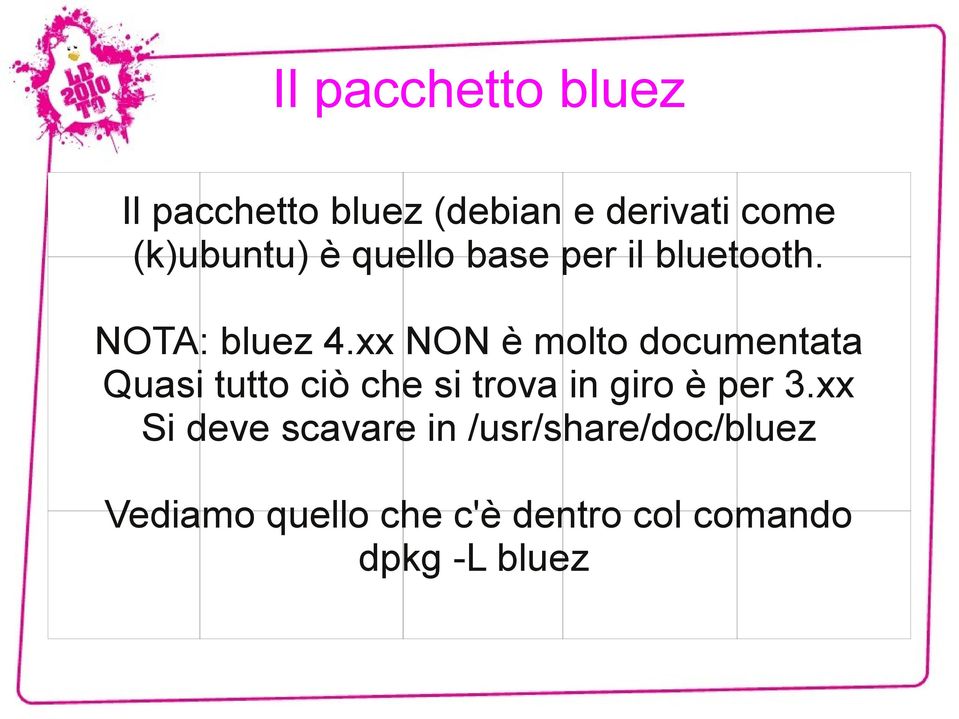 xx NON è molto documentata Quasi tutto ciò che si trova in giro è per 3.