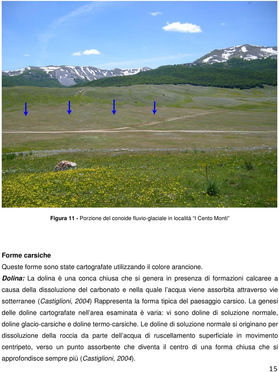 (Castiglioni, 2004) Rappresenta la forma tipica del paesaggio carsico.