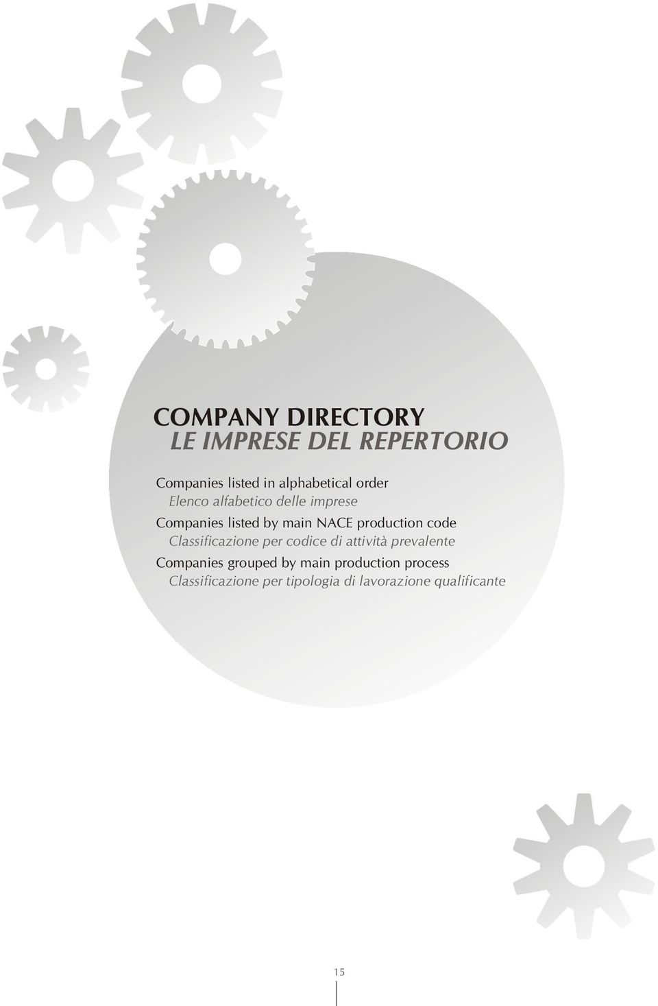 code Classificazione per codice di attività prevalente Companies grouped by