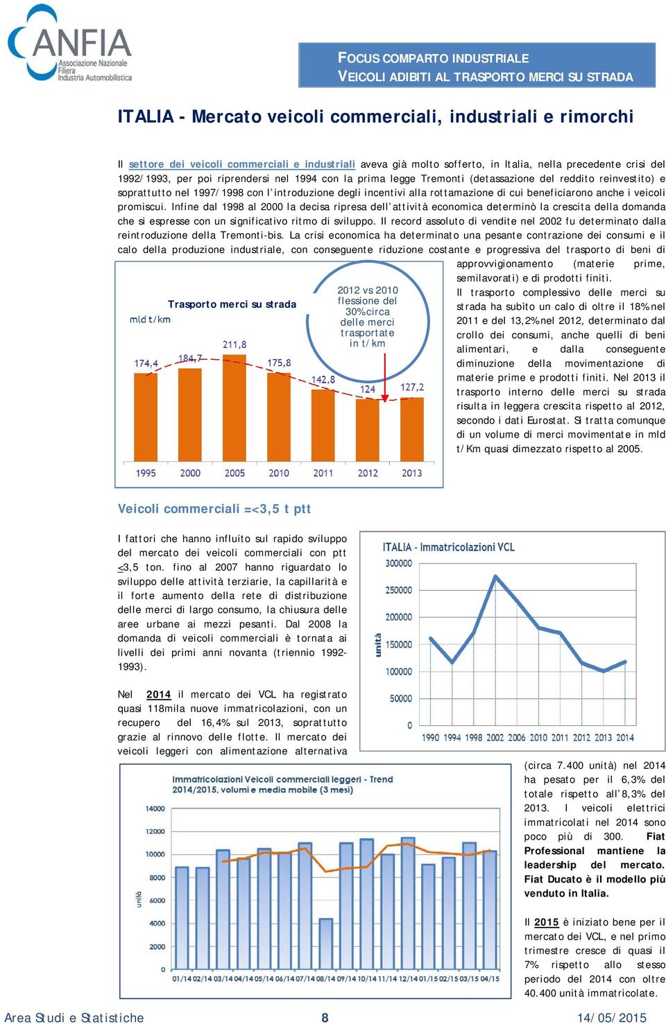 veicoli promiscui. Infine dal 1998 al 2000 la decisa ripresa dell attività economica determinò la crescita della domanda che si espresse con un significativo ritmo di sviluppo.