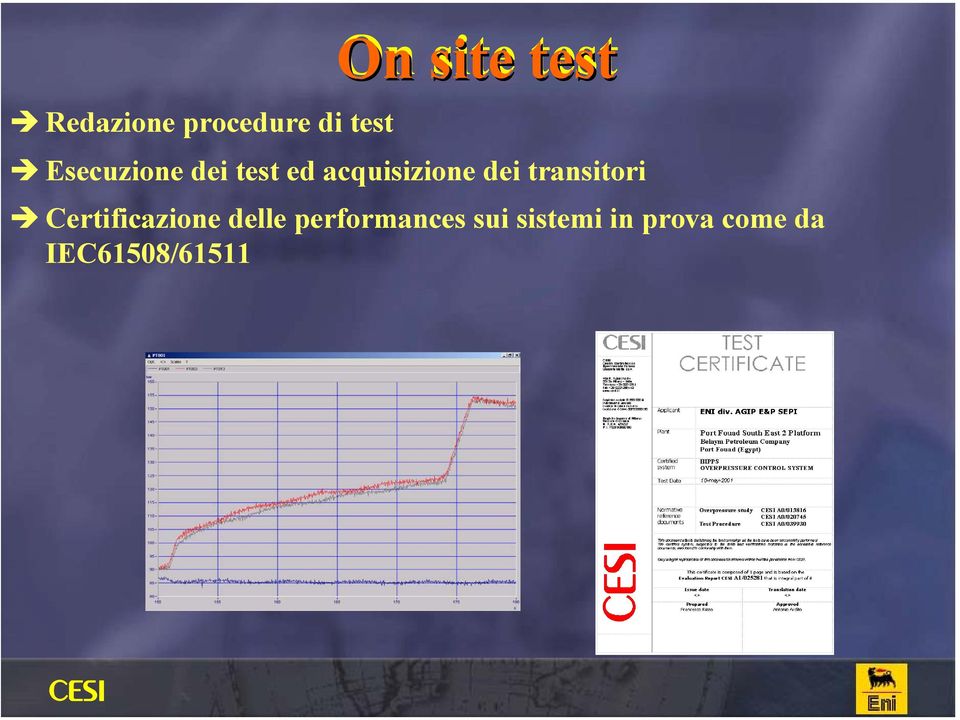 transitori Certificazione delle