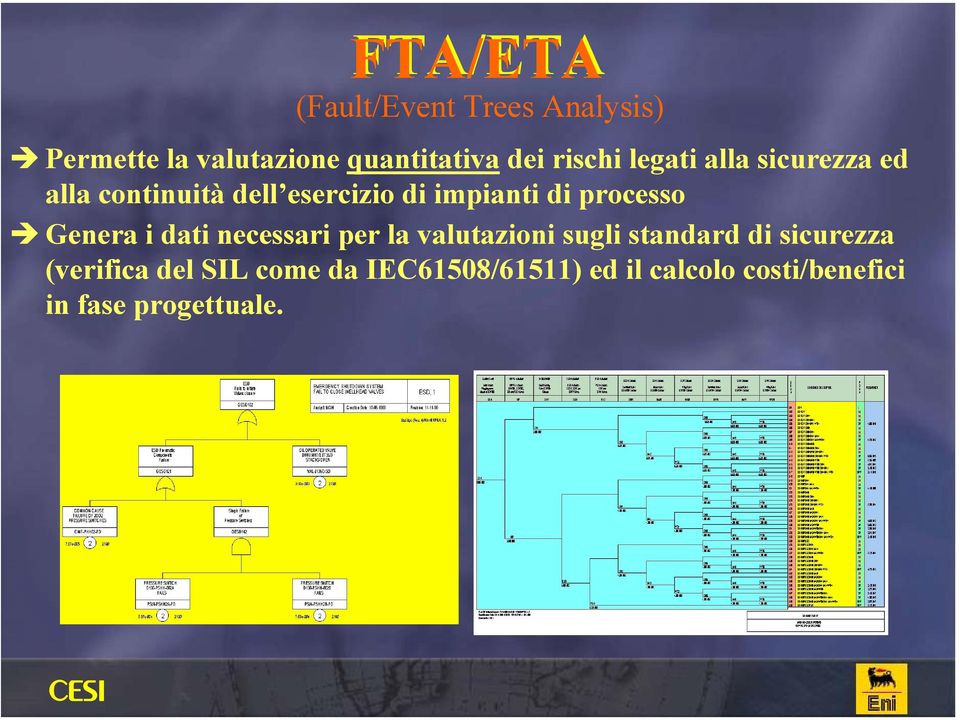 processo Genera i dati necessari per la valutazioni sugli standard di sicurezza