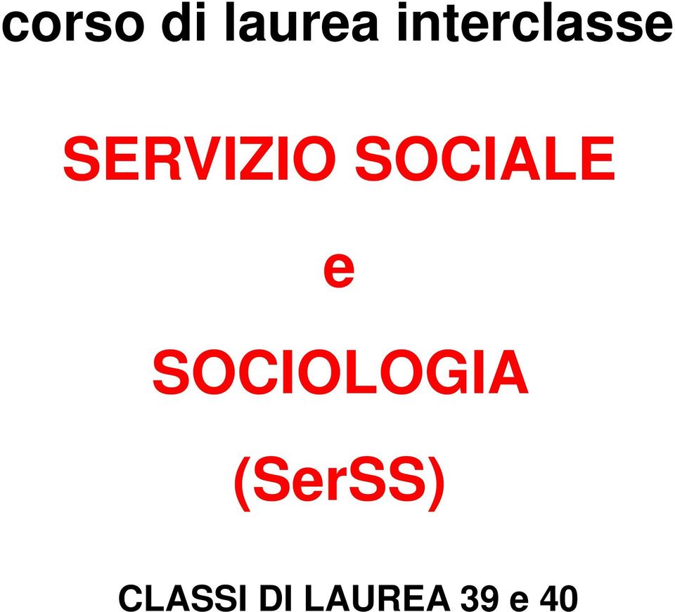 SOCIALE e SOCIOLOGIA