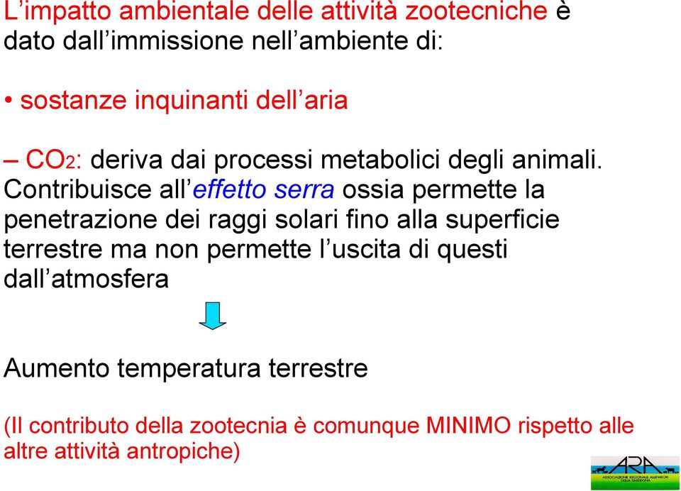 Contribuisce all effetto serra ossia permette la penetrazione dei raggi solari fino alla superficie terrestre ma