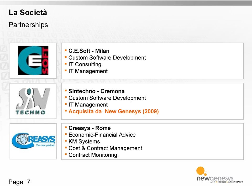 Sintechno - Cremona Custom Software Development IT Management Acquisita da