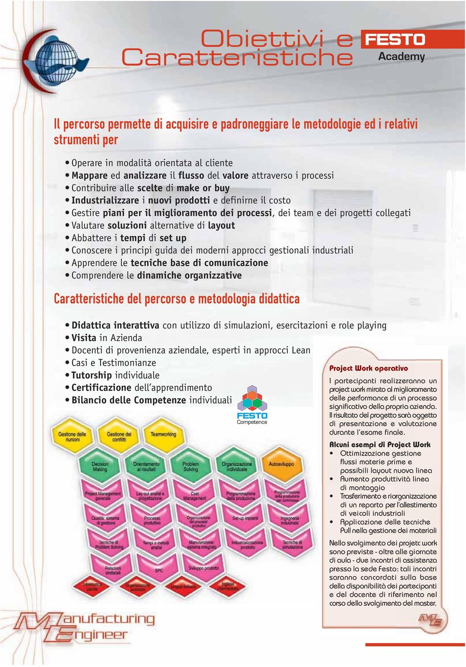 collegati Valutare soluzioni alternative di layout Abbattere i tempi di set up Conoscere i principi guida dei moderni approcci gestionali industriali Apprendere le tecniche base di comunicazione