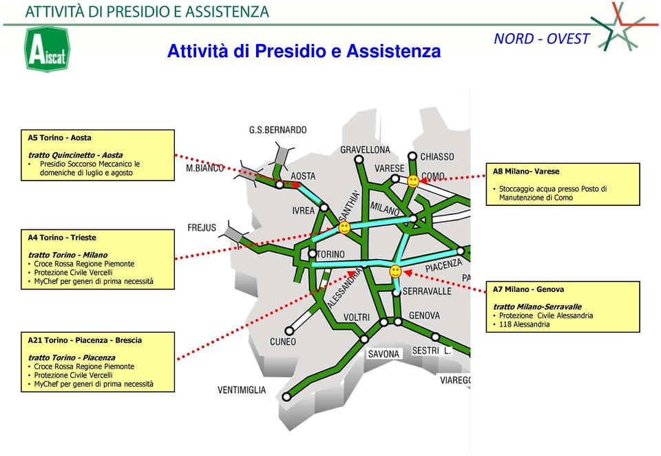 Regione Piemonte Protezione Civile Vercelli MyChef per generi di prima necessità A7 Milano -Genova tratto Milano-Serravalle Protezione Civile Alessandria 118