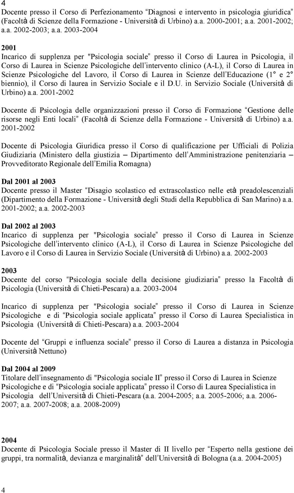 in Scienze Psicologiche del Lav