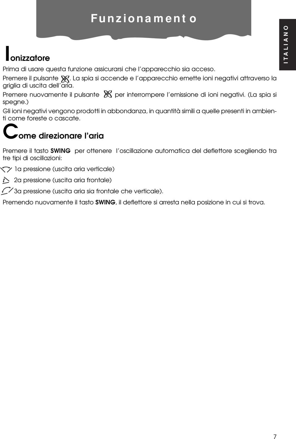 ) Gli ioni negativi vengono prodotti in abbondanza, in quantità simili a quelle presenti in ambienti come foreste o cascate.