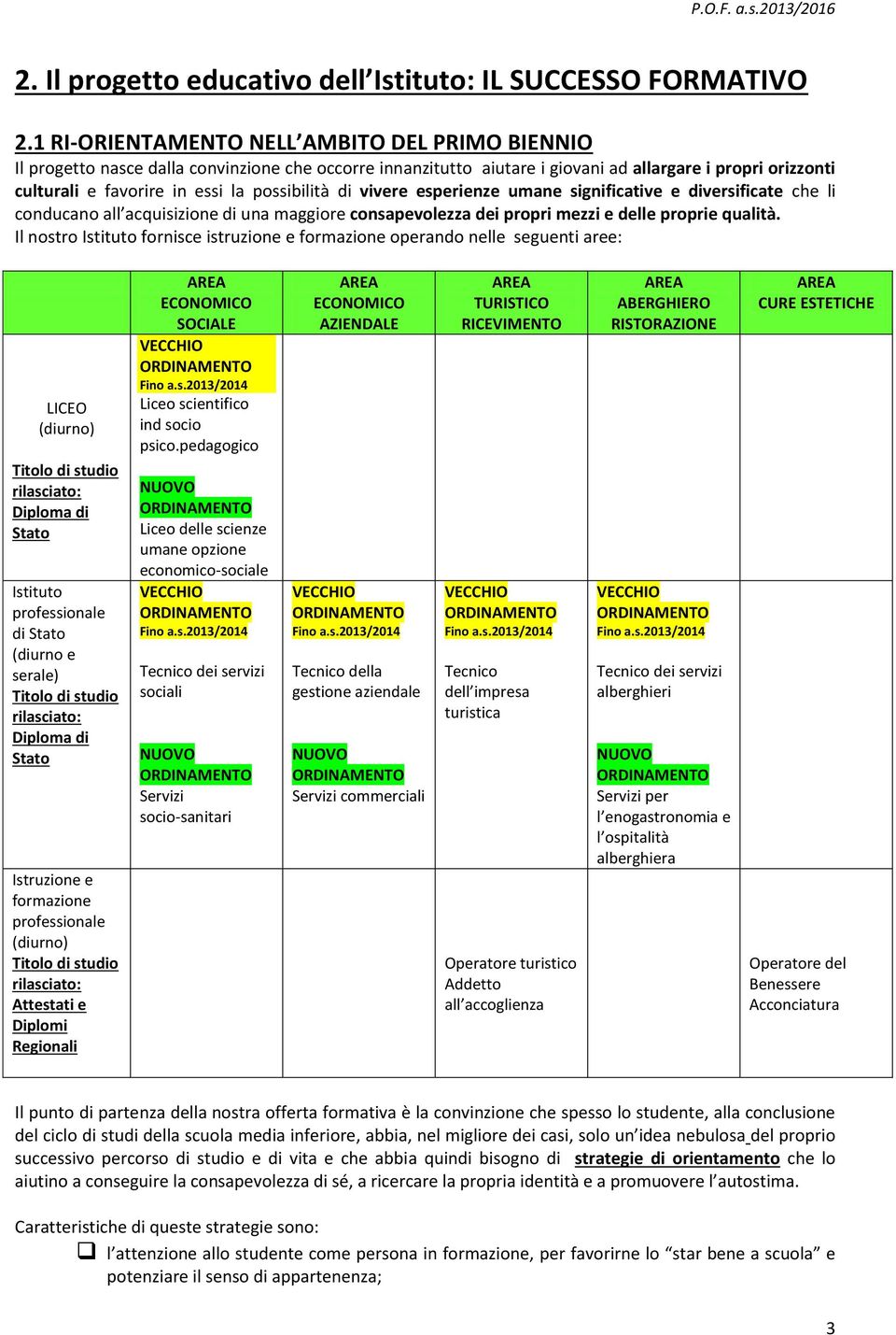 possibilità di vivere esperienze umane significative e diversificate che li conducano all acquisizione di una maggiore consapevolezza dei propri mezzi e delle proprie qualità.