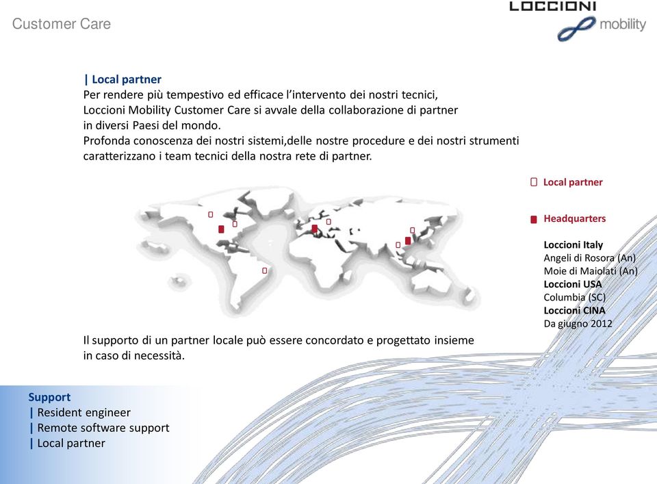 Profonda conoscenza dei nostri sistemi,delle nostre procedure e dei nostri strumenti caratterizzano i team tecnici della nostra rete di partner.