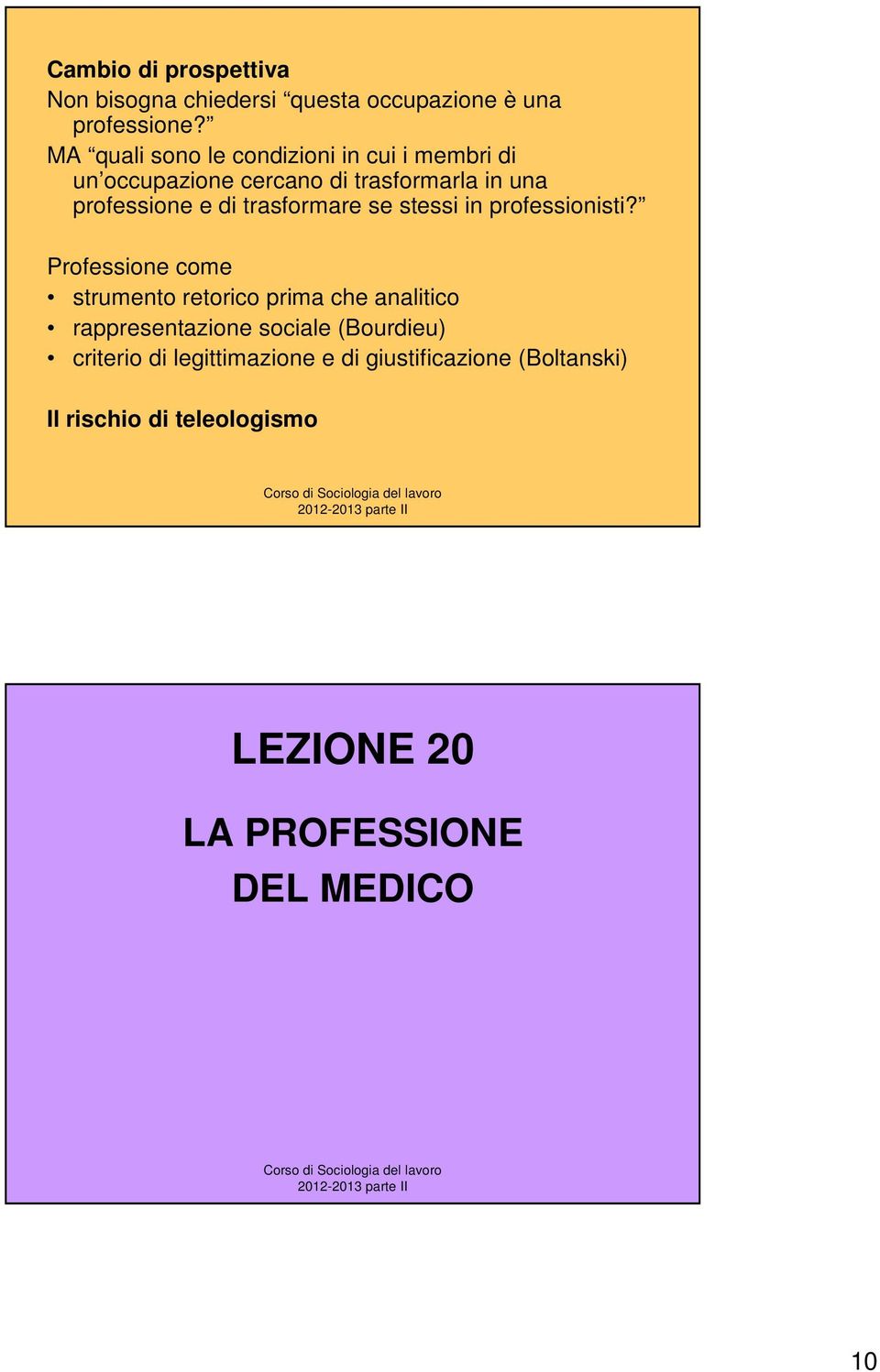 trasformare se stessi in professionisti?