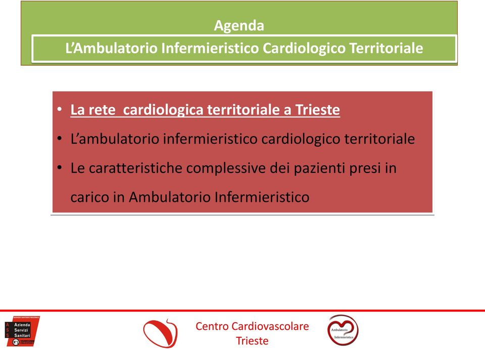 cardiologico territoriale Le caratteristiche complessive dei pazienti