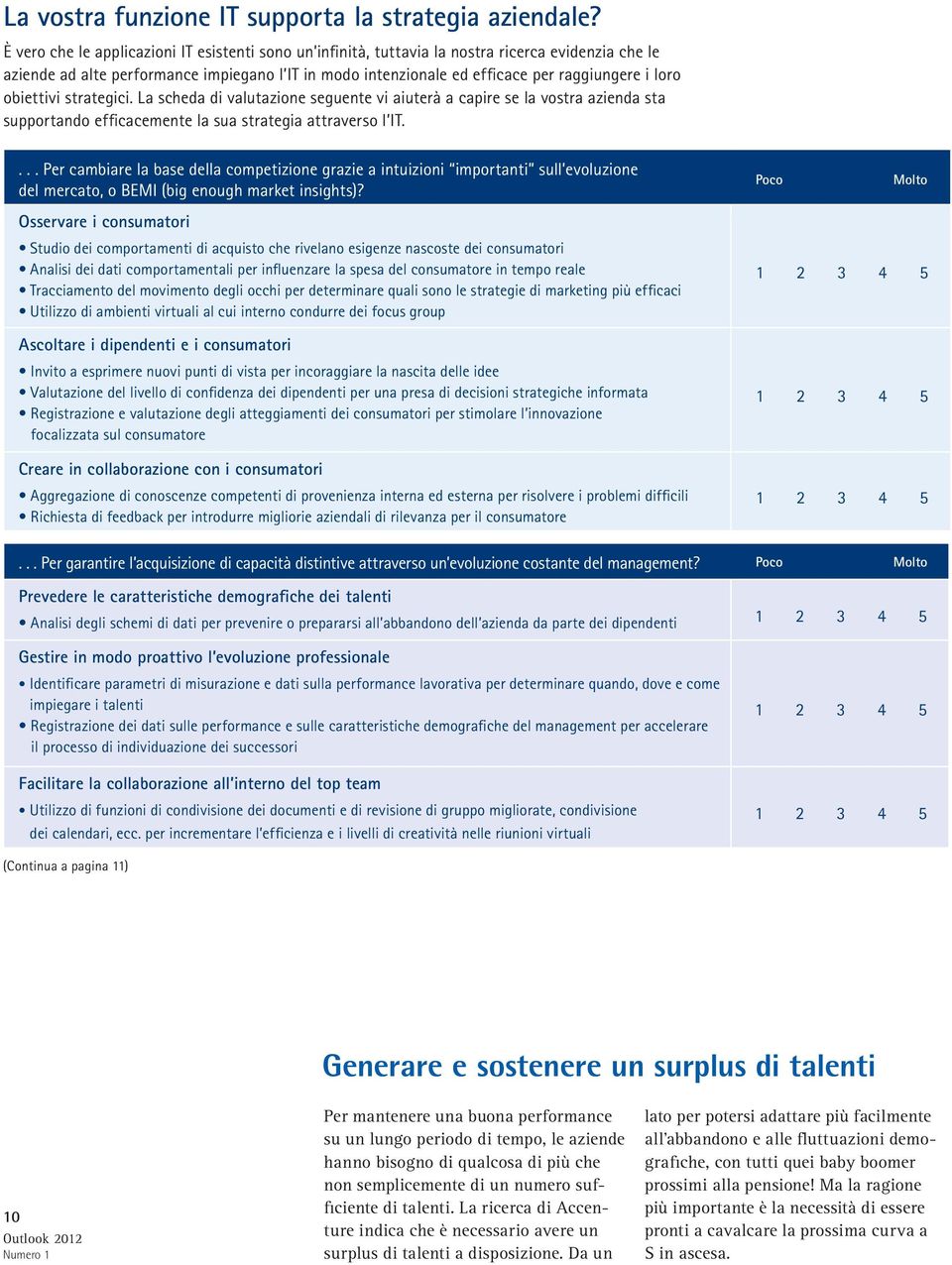 loro obiettivi strategici. La scheda di valutazione seguente vi aiuterà a capire se la vostra azienda sta supportando efficacemente la sua strategia attraverso l IT.