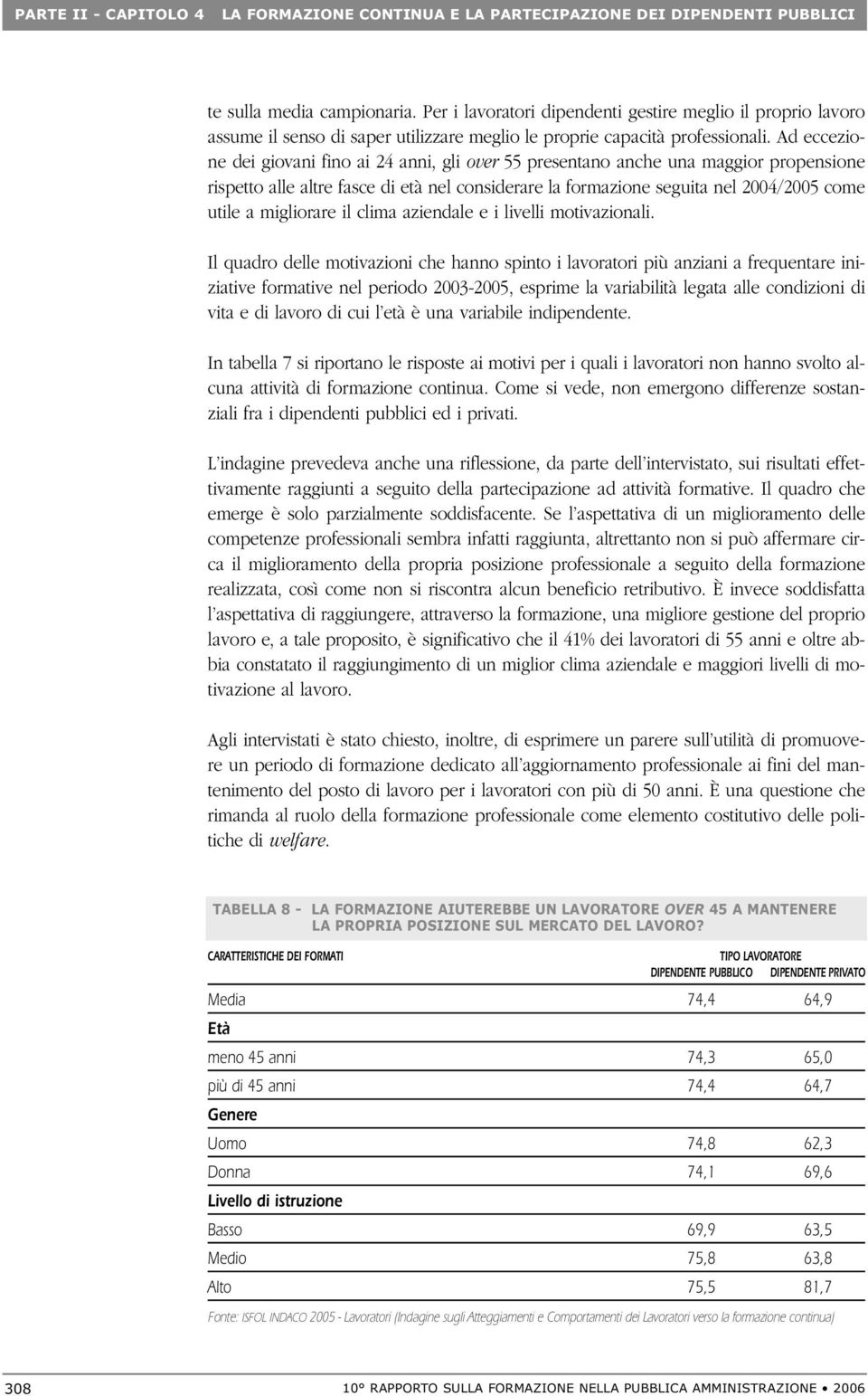 Ad eccezione dei giovani fino ai 24 anni, gli over 55 presentano anche una maggior propensione rispetto alle altre fasce di età nel considerare la formazione seguita nel 2004/2005 come utile a