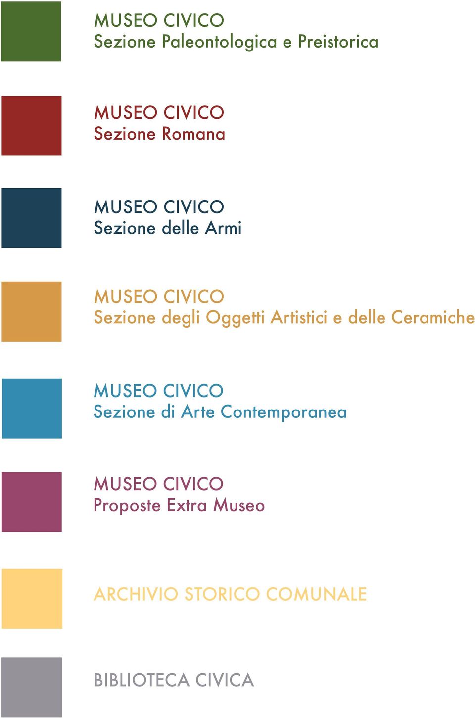 Artistici e delle Ceramiche MUSEO CIVICO Sezione di Arte Contemporanea