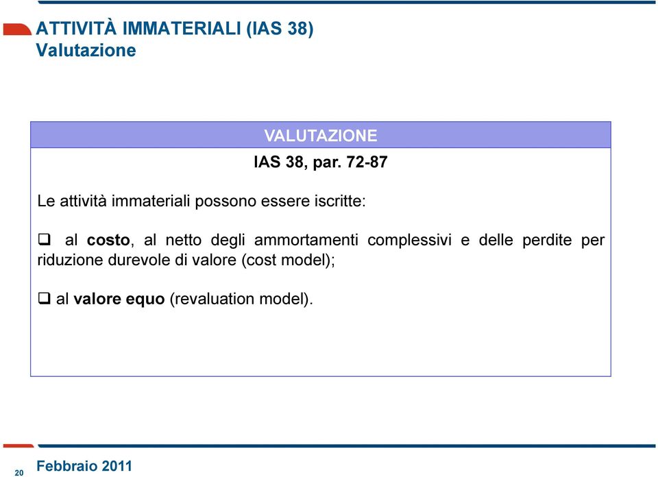 netto degli ammortamenti complessivi e delle perdite per riduzione