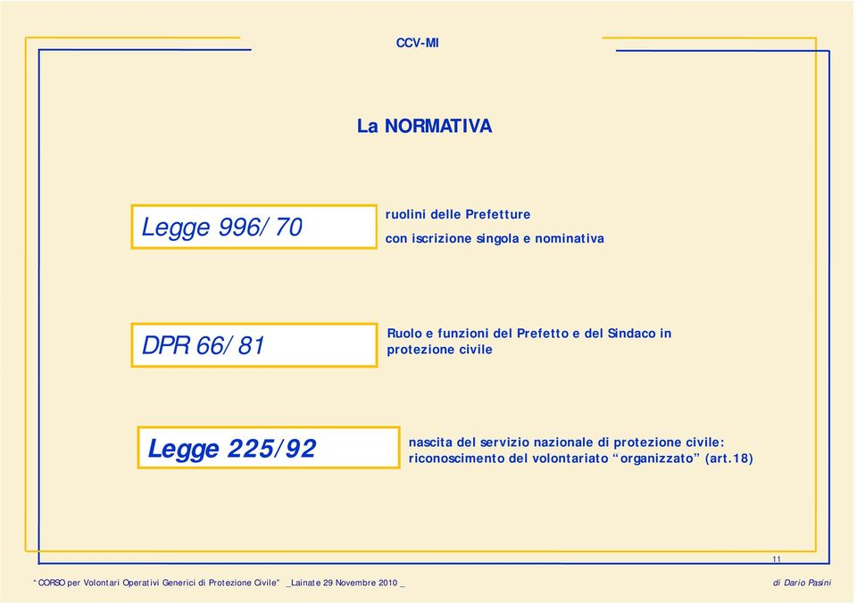 Sindaco in protezione civile Legge 225/92 nascita del servizio