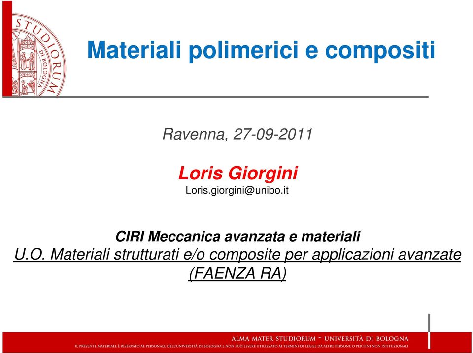 it CIRI Meccanica avanzata e materiali U.O.