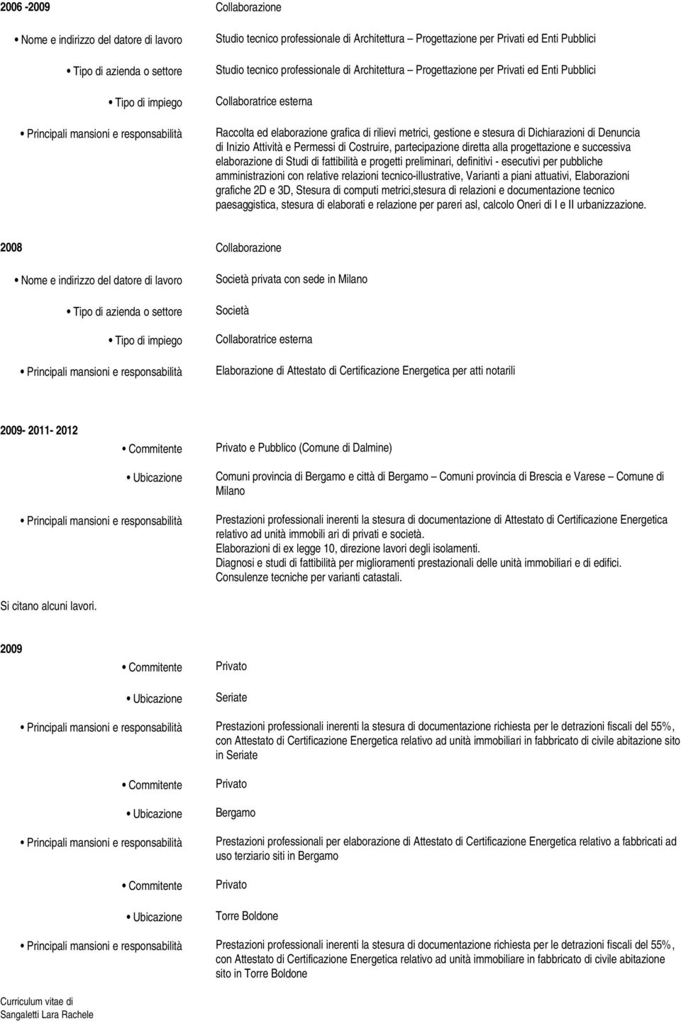 successiva elaborazione di Studi di fattibilità e progetti preliminari, definitivi - esecutivi per pubbliche amministrazioni con relative relazioni tecnico-illustrative, Varianti a piani attuativi,