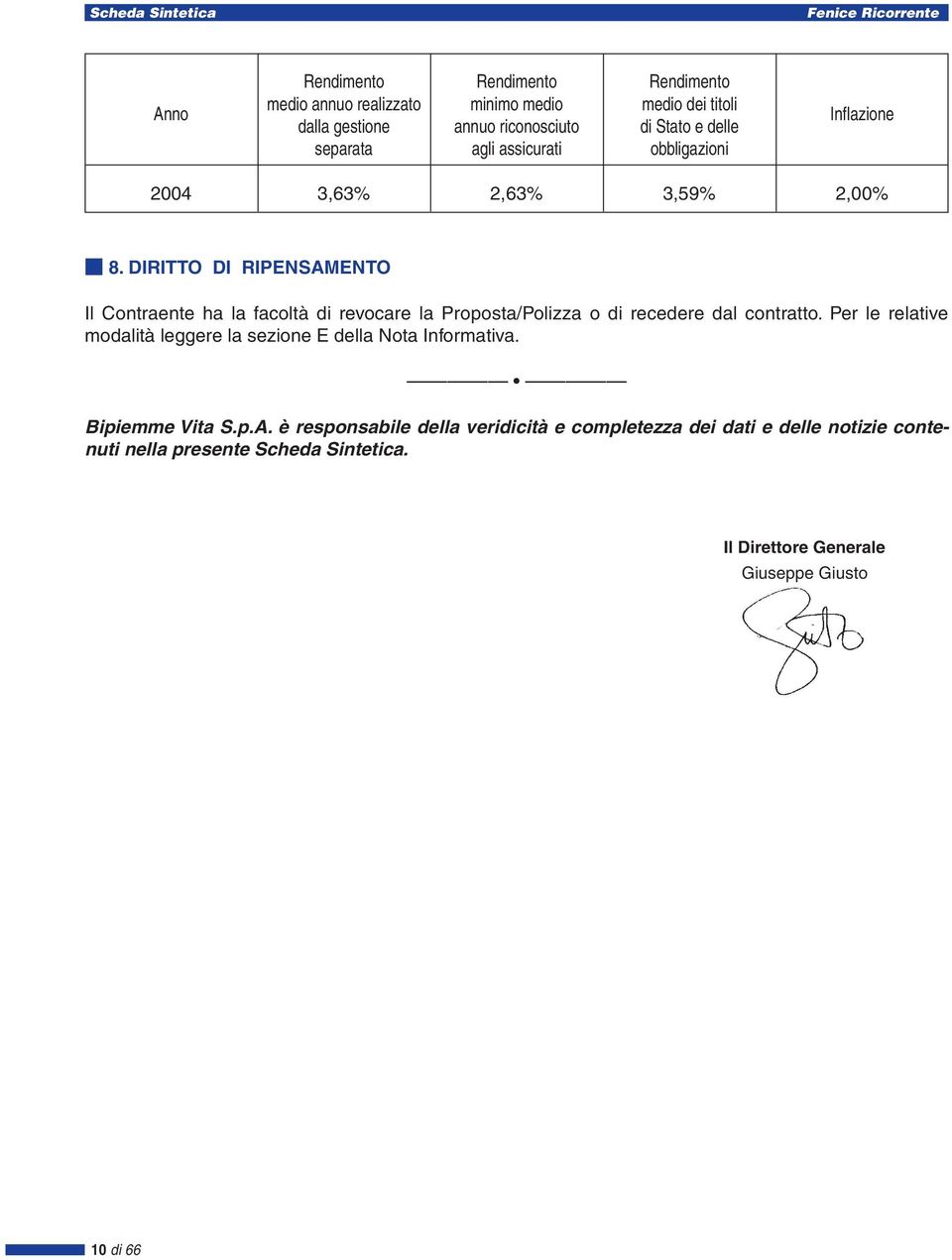 DIRITTO DI RIPENSAMENTO Il Contraente ha la facoltà di revocare la Proposta/Polizza o di recedere dal contratto.