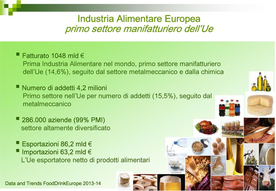 settore nell Ue per numero di addetti (15,5%), seguito dal metalmeccanico 286.