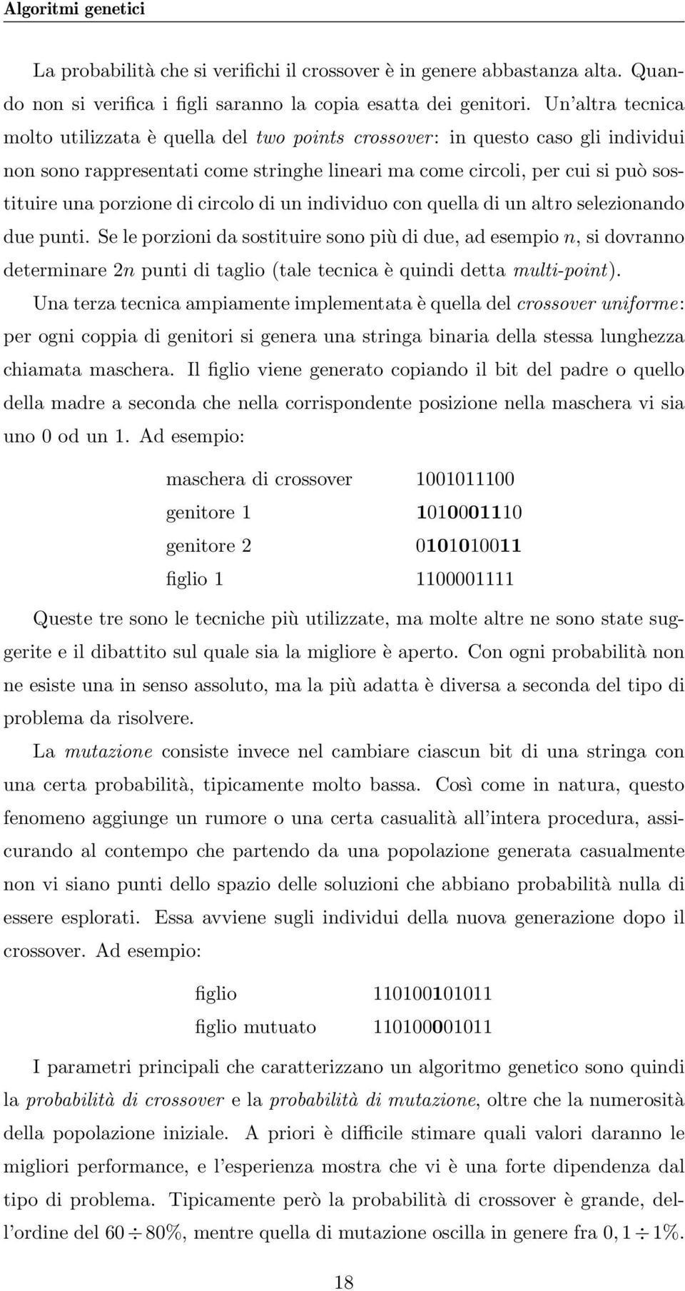 di circolo di un individuo con quella di un altro selezionando duepunti.