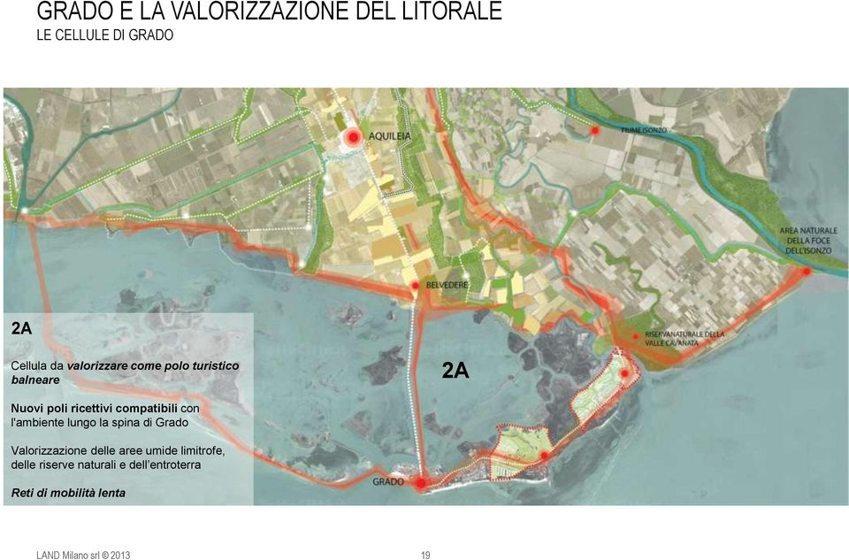 con l'ambiente lungo la spina di Grado Valorizzazione delle aree umide