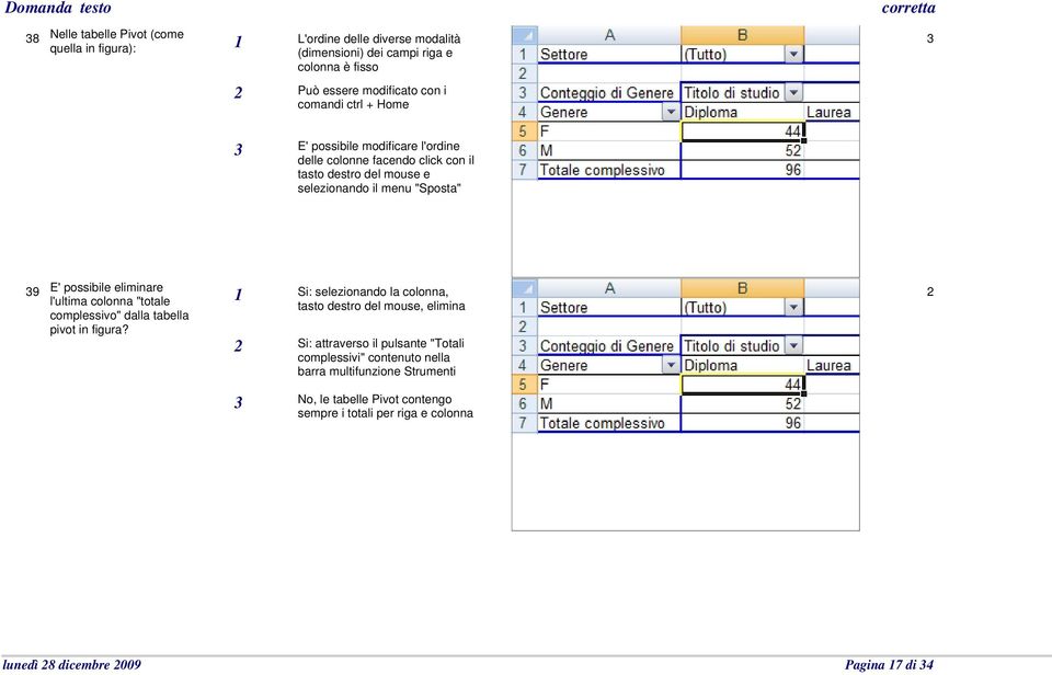 l'ultima colonna "totale complessivo" dalla tabella pivot in figura?