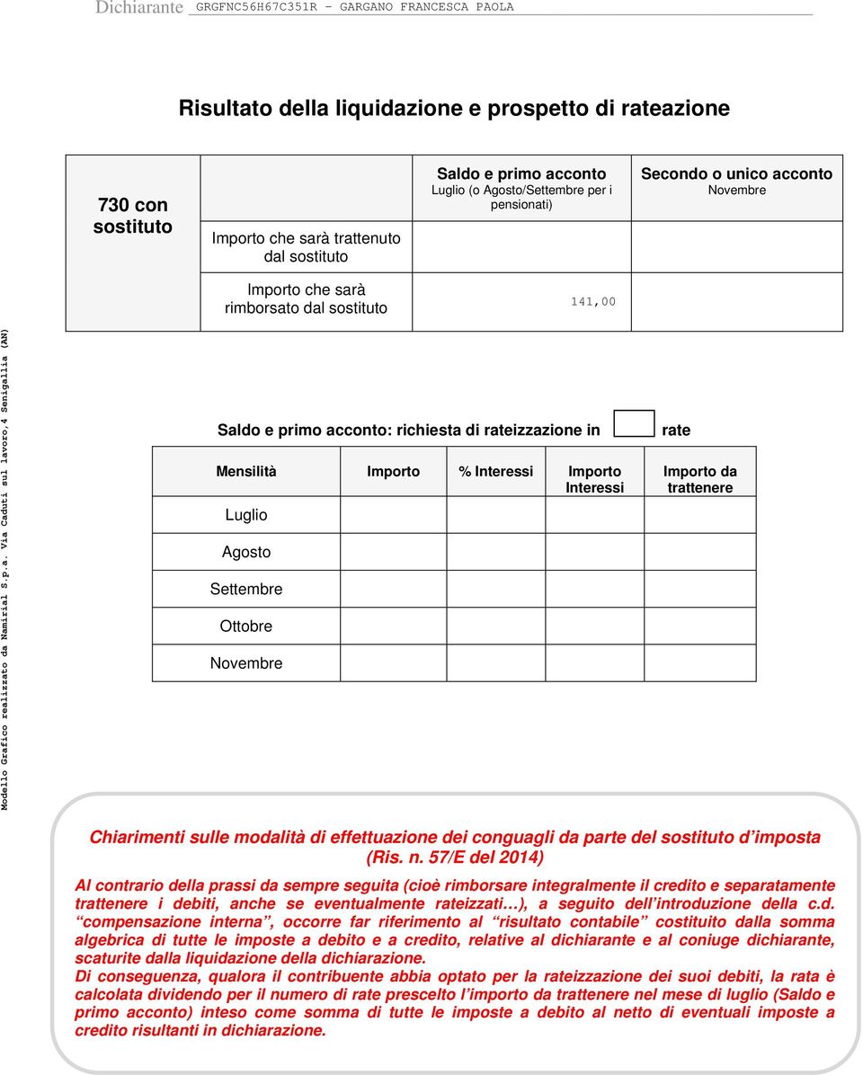 i) Secondo o unico ac