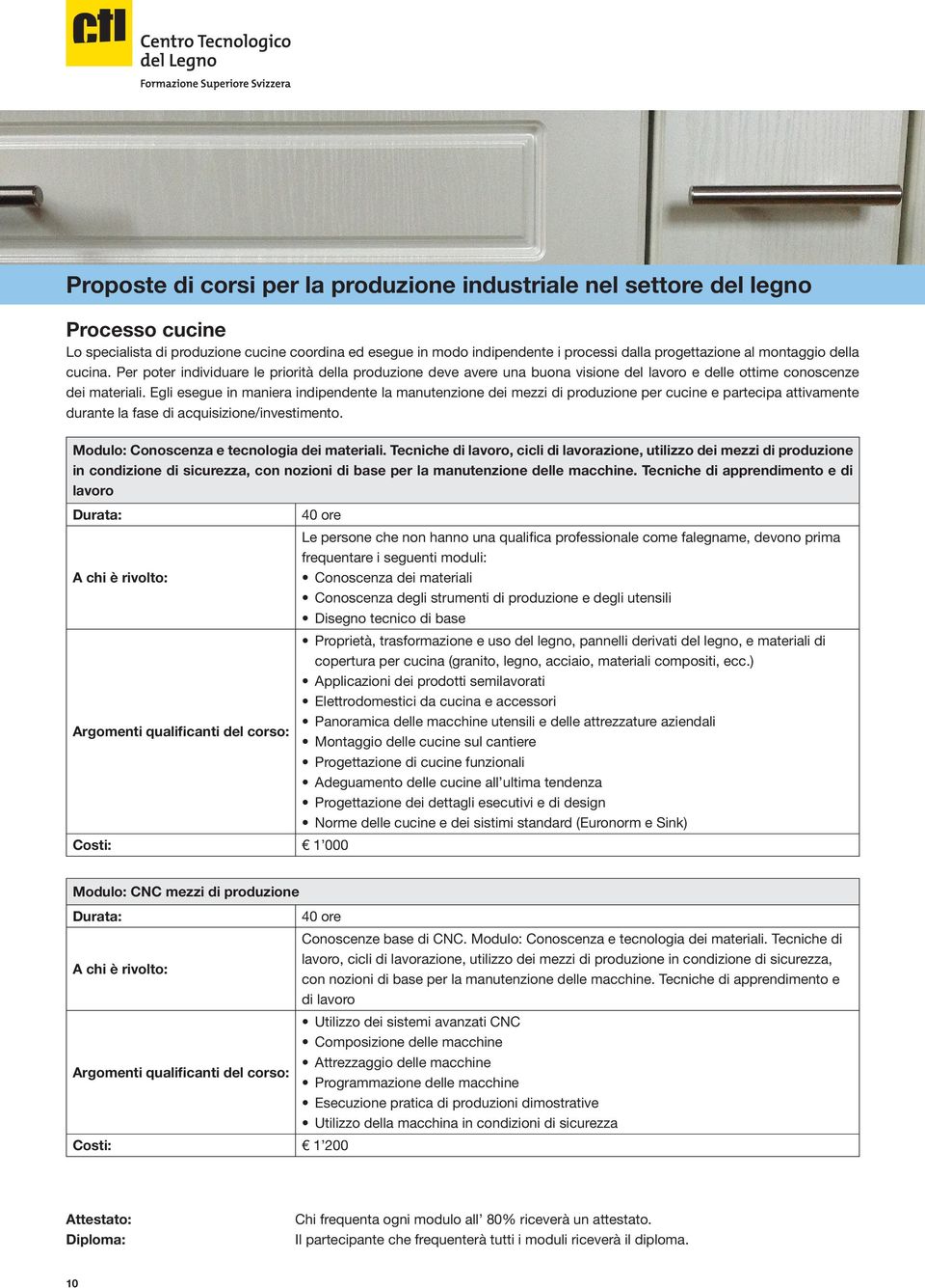 Egli esegue in maniera indipendente la manutenzione dei mezzi di produzione per cucine e partecipa attivamente durante la fase di acquisizione/investimento.