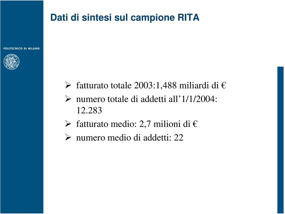 di addetti all 1/1/2004: 12.