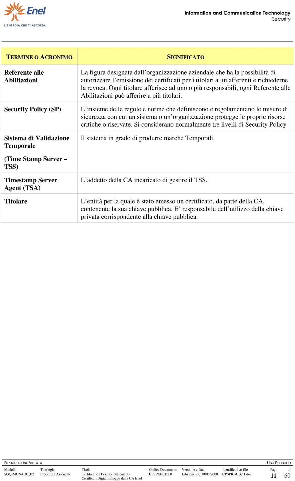 L insieme delle regole e norme che definiscono e regolamentano le misure di sicurezza con cui un sistema o un organizzazione protegge le proprie risorse critiche o riservate.