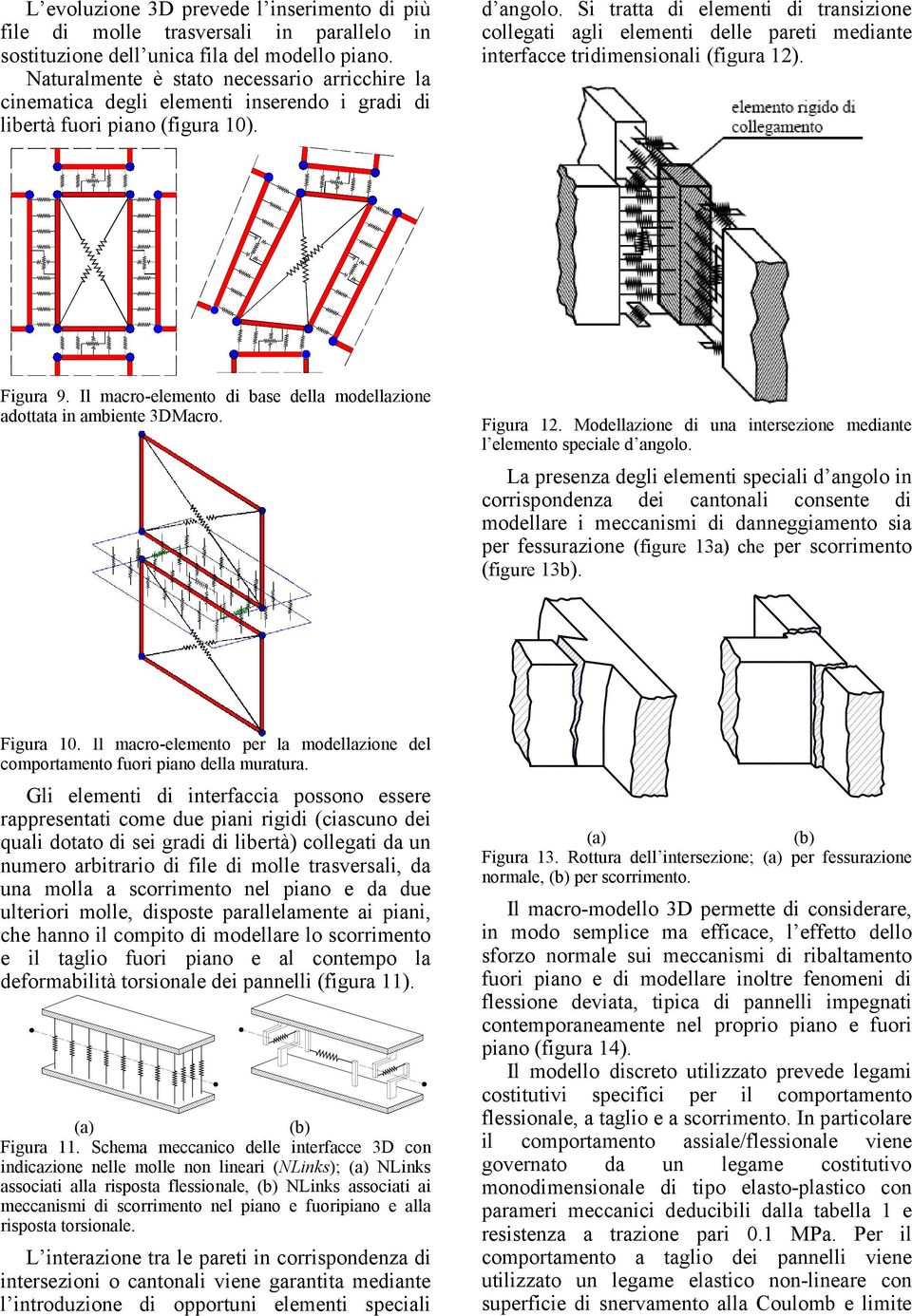 Si tratta di elementi di transizione collegati agli elementi delle pareti mediante interfacce tridimensionali (figura 12). Figura 9.