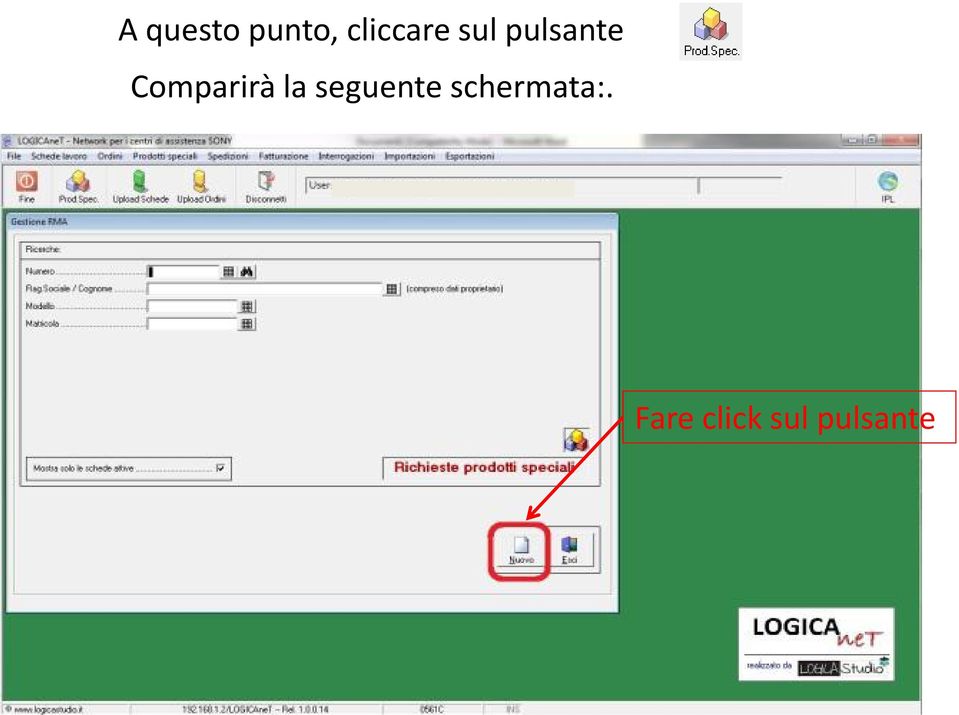 Comparirà la seguente