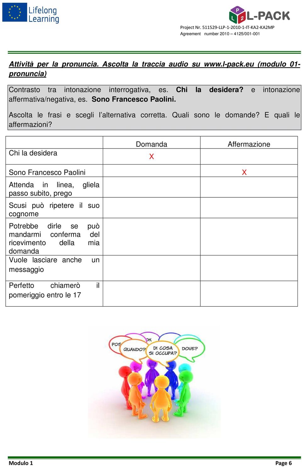 E quali le affermazioni?